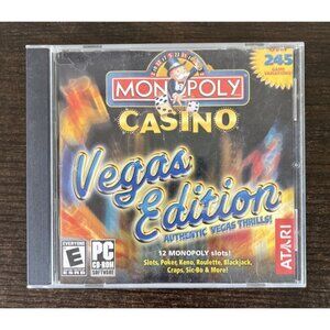 Atari Monopoly Casino Vegas Edition Authentic Thrills PC CD-ROM Video Game